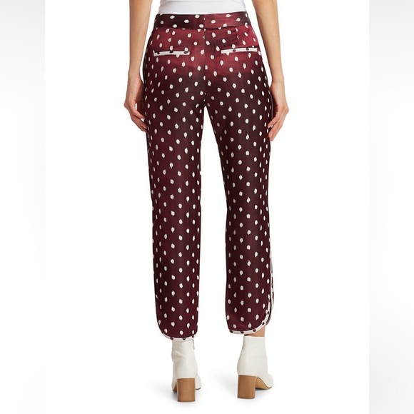Rag & Bone Emery Polka Dot Pants in Wine - Picture 5 of 6